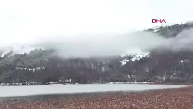 Abant Gölü Kışın Büyülü Görüntüsüne Kavuştu