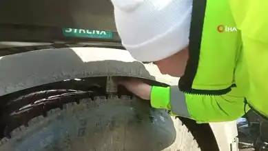 Dağ Geçişinde Kış Lastiği Kontrolü Başladı