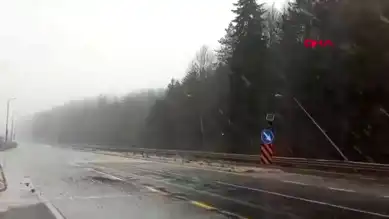 Bolu Dağı'nda Kar Yağışı Ulaşımı Etkilemedi