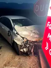 Bolu'da Çarpışma: 1 Yaralı, 1 Hurda Araç