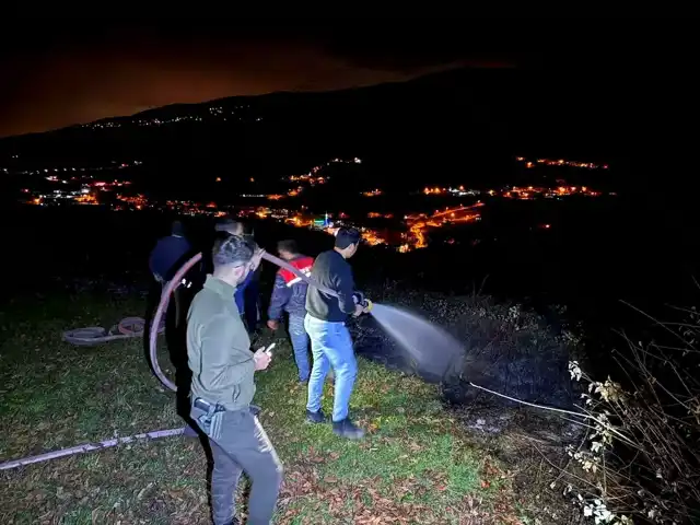 Bolu'da Anız Yangını Sönmüştür
